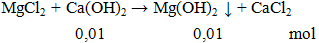 MgCl2 + Ca(OH)2 → Mg(OH)2 ↓ + CaCl2 | Cân vì như thế phương trình hóa học