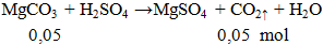 MgCO3 + H2SO4 → MgSO4 + CO2 ↑ + H2O | Cân bằng phương trình hóa học