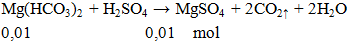 Mg(HCO3)2 + H2SO4 → MgSO4 + 2CO2↑ + 2H2O | Cân bằng phương trình hóa học