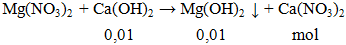 Mg(NO3)2 + Ca(OH)2 → Mg(OH)2 ↓ + Ca(NO3)2 | Cân bằng phương trình hóa học