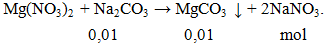 Mg(NO3)2 + Na2CO3 → MgCO3 ↓ + 2NaNO3 | Cân bằng phương trình hóa học
