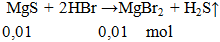 MgS + 2HBr → MgBr2 + H2S↑ | Cân bằng phương trình hóa học