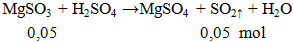 MgSO3 + H2SO4 → MgSO4 + SO2↑ + H2O | Cân bằng phương trình hóa học