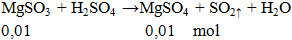 MgSO3 + H2SO4 → MgSO4 + SO2 ↑ + H2O | Cân bằng phương trình hóa học