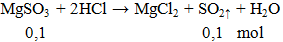 MgSO3 + 2HCl → MgCl2 + SO2↑ + H2O | Cân bằng phương trình hóa học