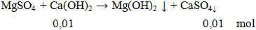 MgSO4 + Ca(OH)2 → Mg(OH)2 ↓ + CaSO4 ↓ | Cân bằng phương trình hóa học