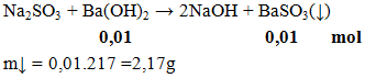 Na2SO3 + Ba(OH)2 → 2NaOH + BaSO3( ↓) | Cân bằng phương trình hóa học