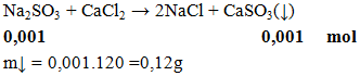 Na2SO3 + CaCl2 → 2NaCl + CaSO3( ↓) | Cân bằng phương trình hóa học