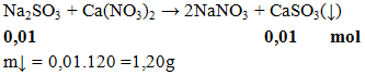 Na2SO3 + Ca(NO3)2 → 2NaNO3 + CaSO3( ↓) | Cân bằng phương trình hóa học
