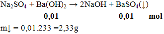 Na2SO4 + Ba(OH)2 → 2NaOH + BaSO4(↓) | Cân bằng phương trình hóa học