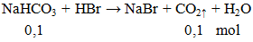 NaHCO3 + HBr → NaBr + CO2↑ + H2O | Cân bằng phương trình hóa học