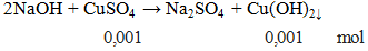 2NaOH + CuSO4 →  Na2SO4+ Cu(OH)2↓ | Cân bằng phương trình hóa học