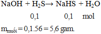 NaOH + H2S → NaHS + H2O | Cân bằng phương trình hóa học