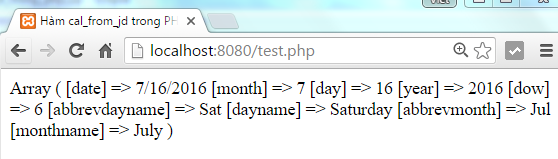 Hàm cal_from_jd trong PHP