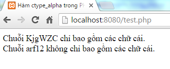 Hàm ctype_alpha trong PHP