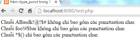Hàm ctype_punct trong PHP