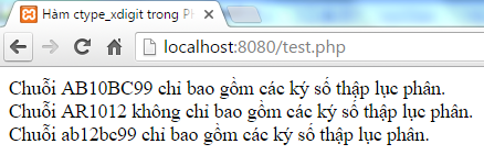 Hàm ctype_xdigit trong PHP