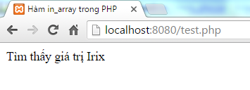 Hàm in_array trong PHP