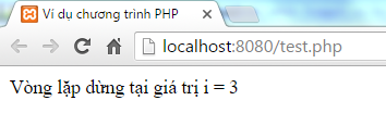 Lệnh break trong PHP