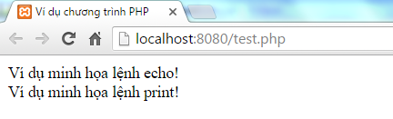 Lệnh print và lệnh echo trong PHP