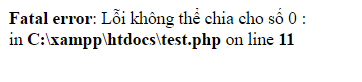 Hàm user_error trong PHP
