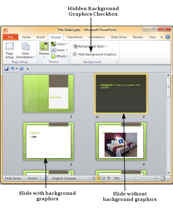 Với hướng dẫn thiết lập background trong PowerPoint 2010, bạn sẽ biết được sử dụng tính năng tùy chỉnh để tạo bầu không khí thật ấn tượng cho buổi thuyết trình của mình.