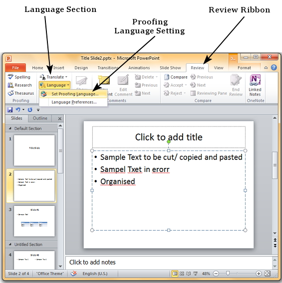 Hướng dẫn sửa lỗi chính tả trong PowerPoint