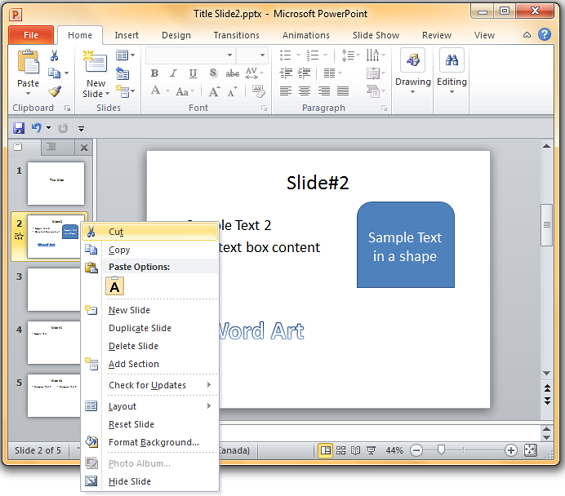 Microsoft PowerPoint 2010