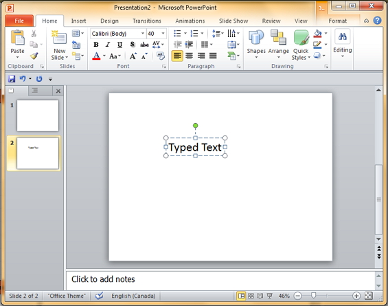 Microsoft PowerPoint 2010