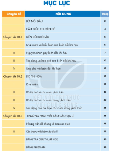 Chuyên đề Địa Lí 10 Kết nối tri thức PDF | Chuyên đề học tập Địa Lí 10