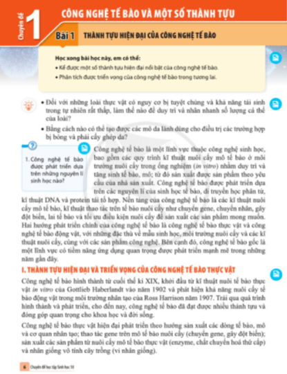 Chuyên đề Sinh 10 Cánh diều PDF | Chuyên đề học tập Sinh học 10