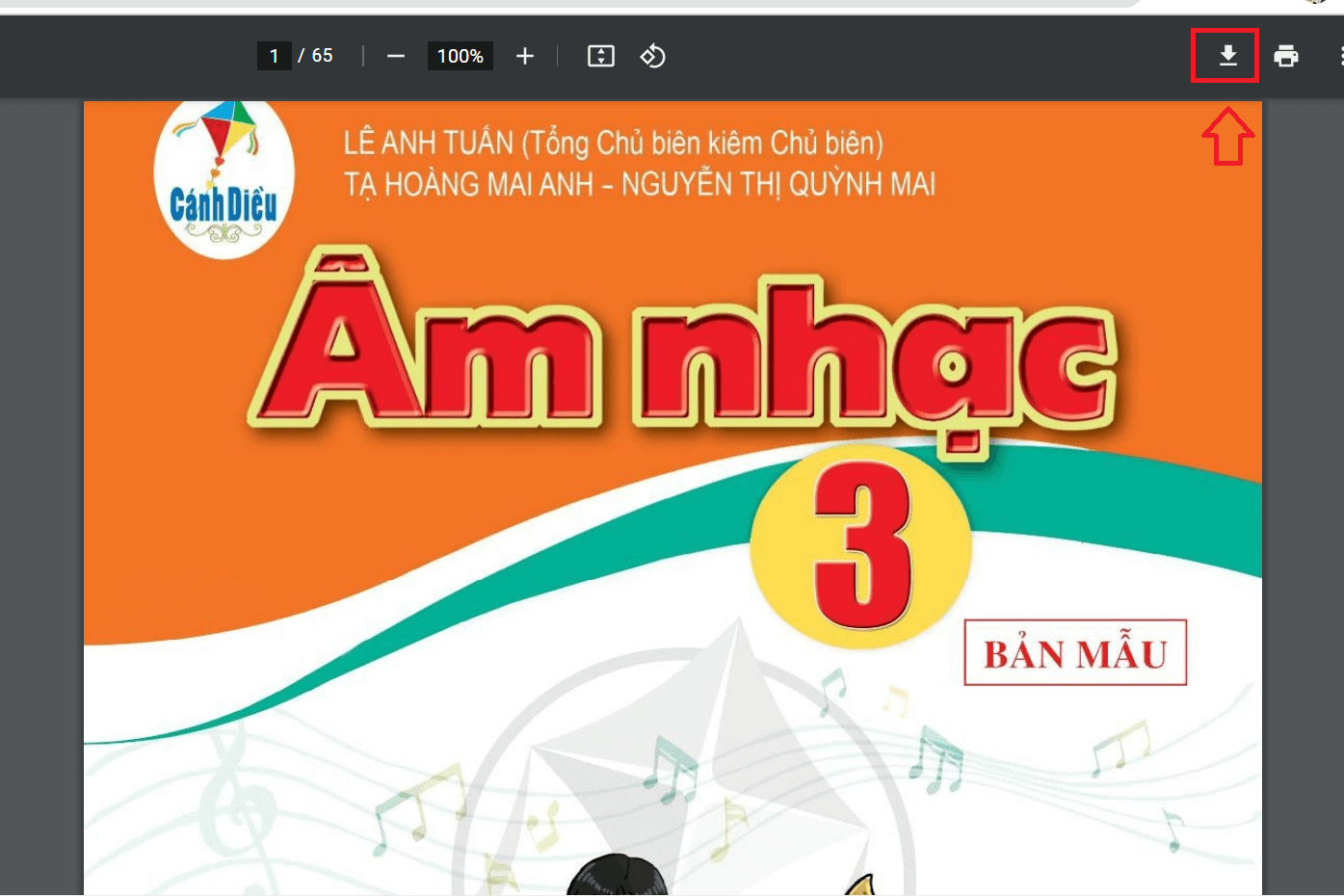 Sách Âm nhạc lớp 3 Cánh diều | Xem online, tải PDF