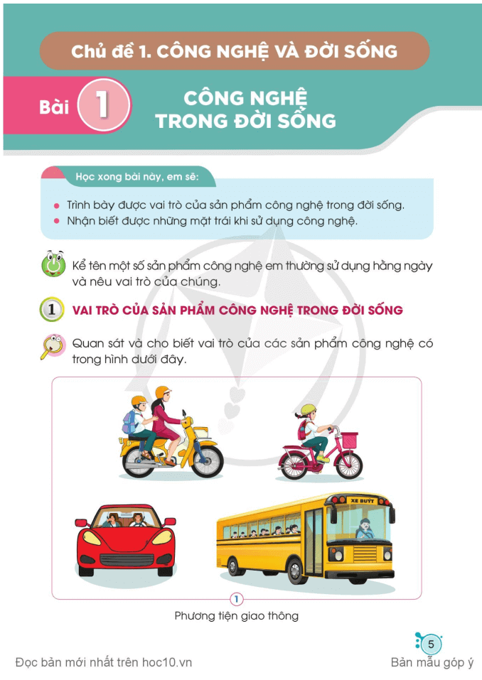 PDF Công nghệ lớp 5 Cánh diều