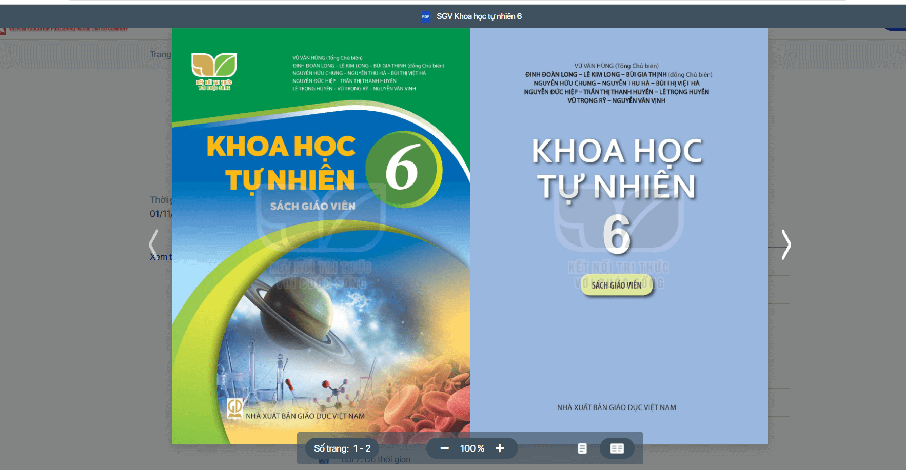 Sách Khoa học tự nhiên lớp 6 Kết nối tri thức với cuộc sống | Xem online, tải PDF