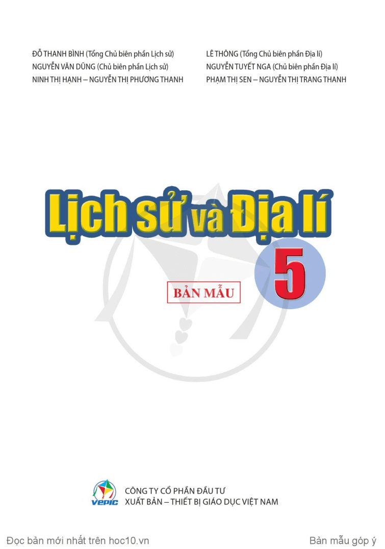 PDF Lịch sử và Địa lí lớp 5 Cánh diều