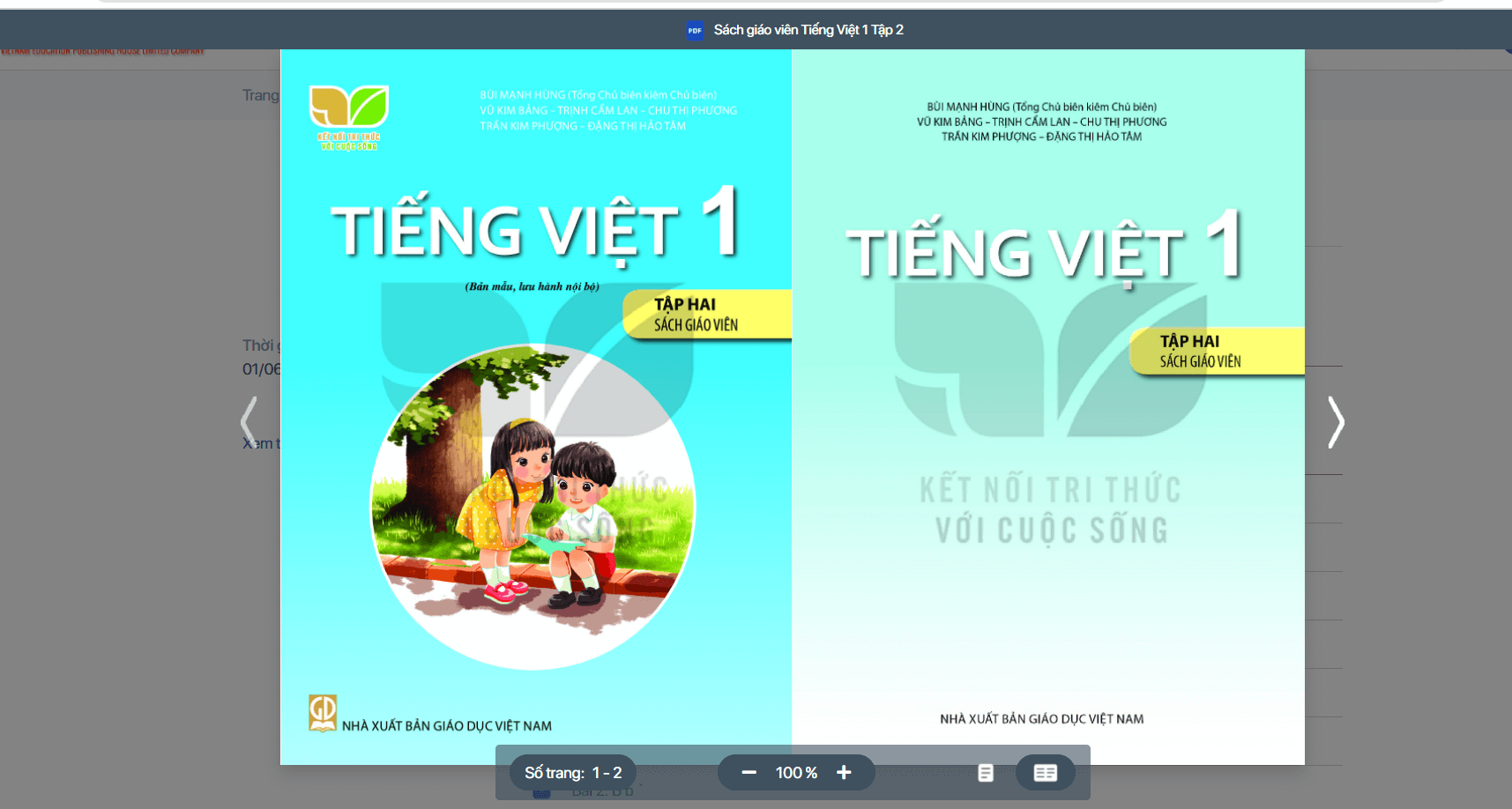 Sách Tiếng Việt lớp 1 Kết nối tri thức | Xem online, tải PDF