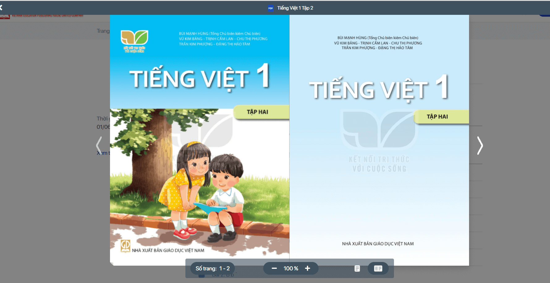 Sách Tiếng Việt lớp 1 Kết nối tri thức | Xem online, tải PDF