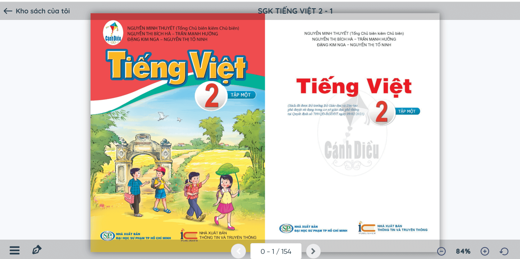 Sách Tiếng Việt lớp 2 Cánh diều | Xem online, tải PDF
