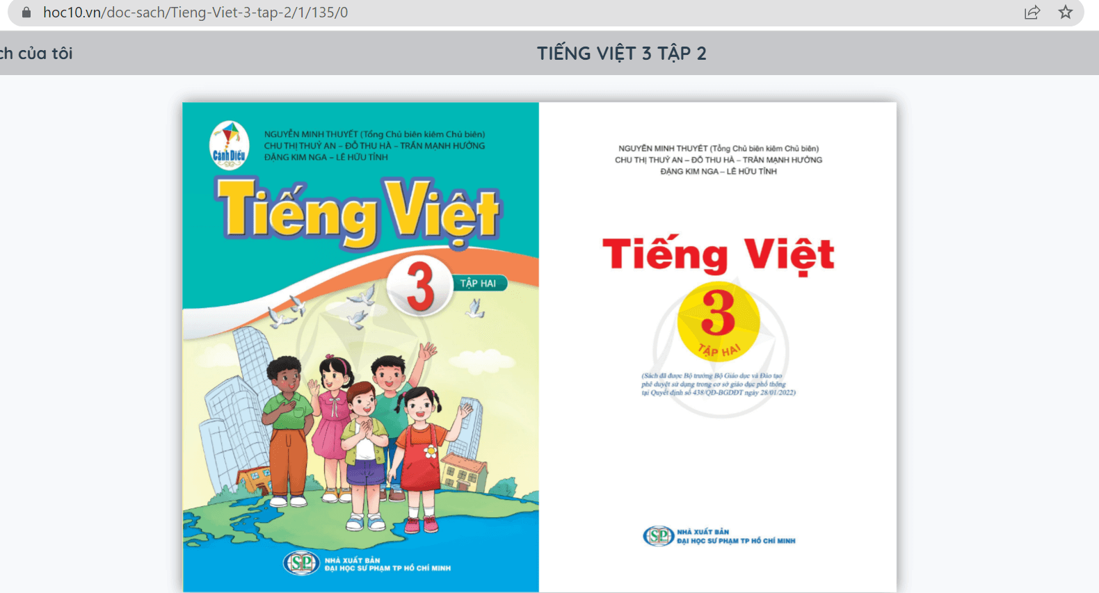Sách Tiếng Việt lớp 3 Cánh diều | Xem online, tải PDF