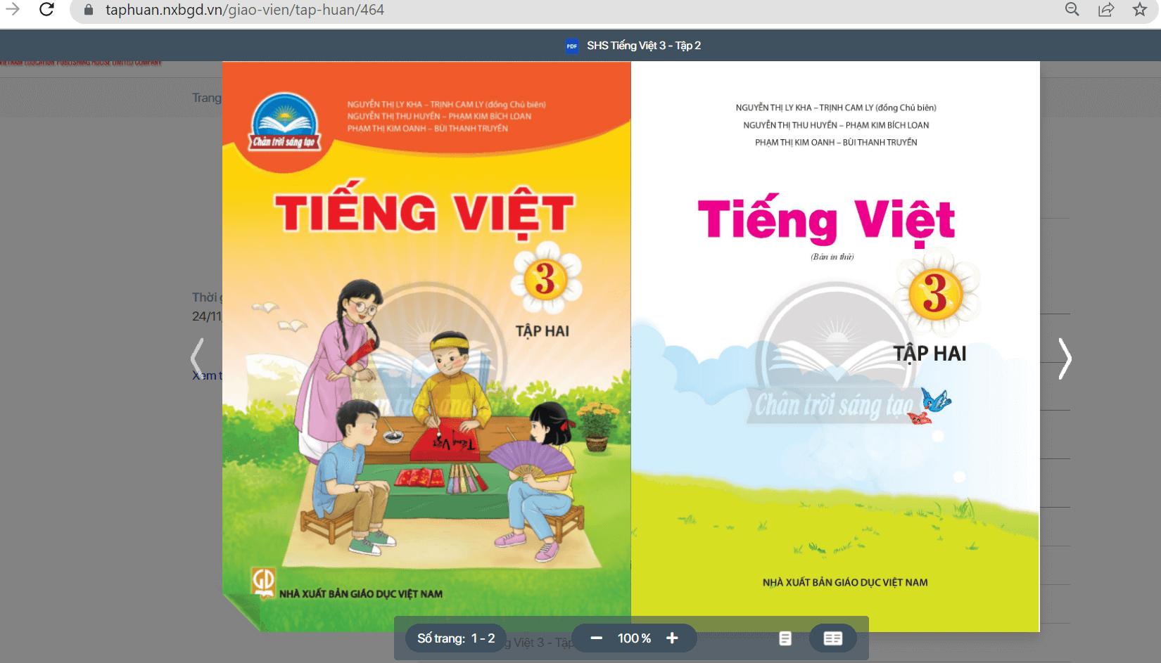 Sách Tiếng Việt lớp 3 Chân trời sáng tạo | Xem online, tải PDF