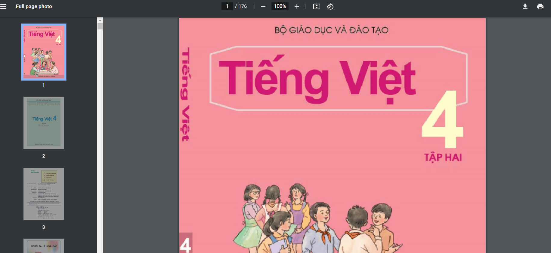 Sách Tiếng Việt lớp 4