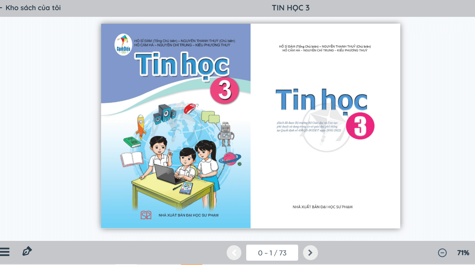 Sách Tin học lớp 3 Cánh diều | Xem online, tải PDF