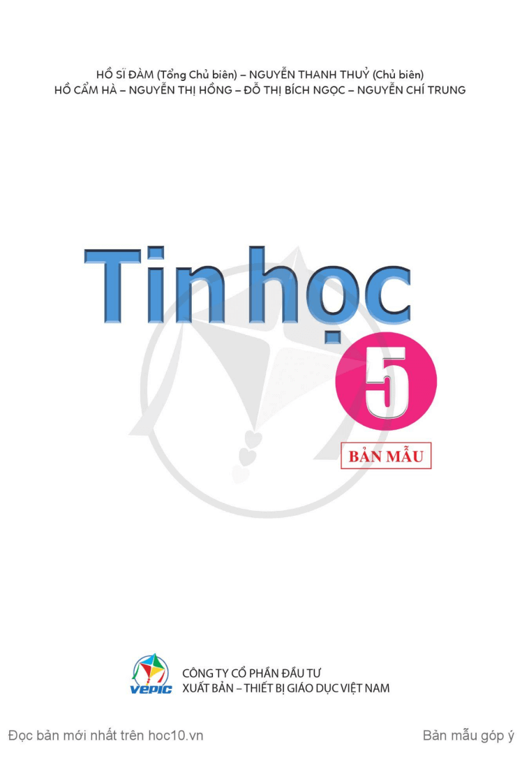 PDF Tin học lớp 5 Cánh diều