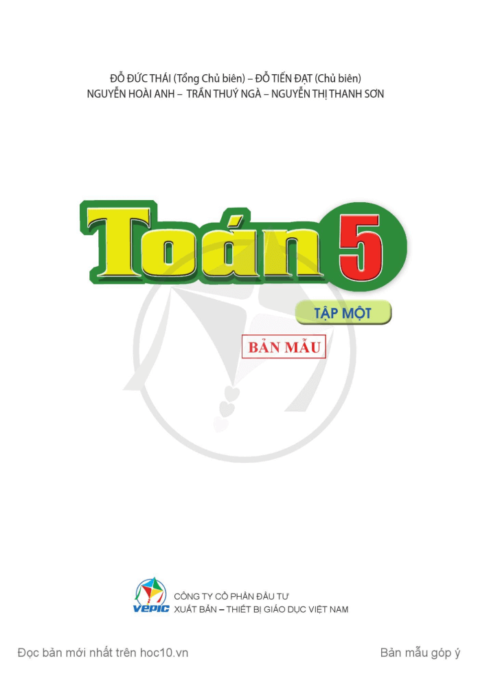 PDF Toán lớp 5 Cánh diều