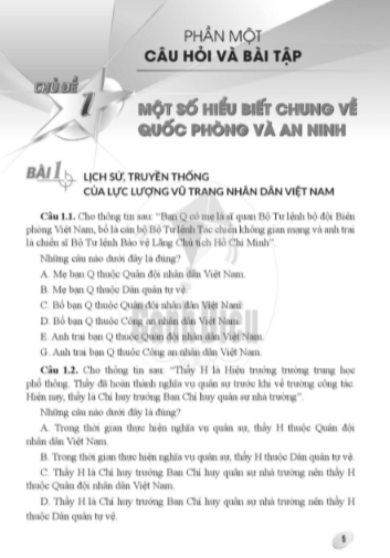 SBT Giáo dục quốc phòng và an ninh 10 Cánh diều PDF