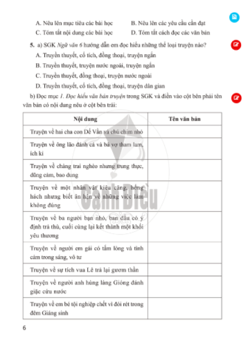 SBT Ngữ văn 6 Cánh diều PDF