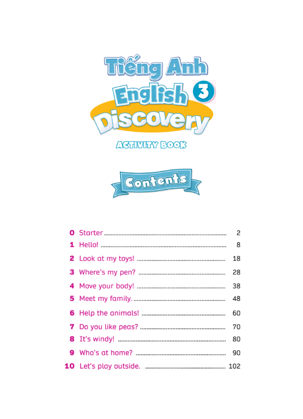 Sách bài tập Tiếng Anh lớp 3 English Discovery PDF