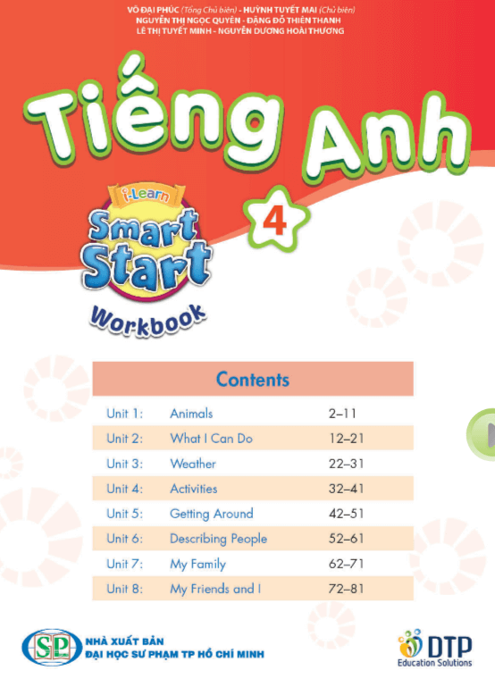 Sách bài tập Tiếng Anh lớp 4 iLearn Smart Start PDF