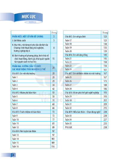 Sách giáo viên Hoạt động trải nghiệm 6 Kết nối tri thức PDF