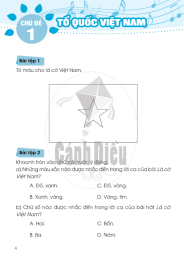 Vở bài tập Âm nhạc lớp 1 Cánh diều PDF